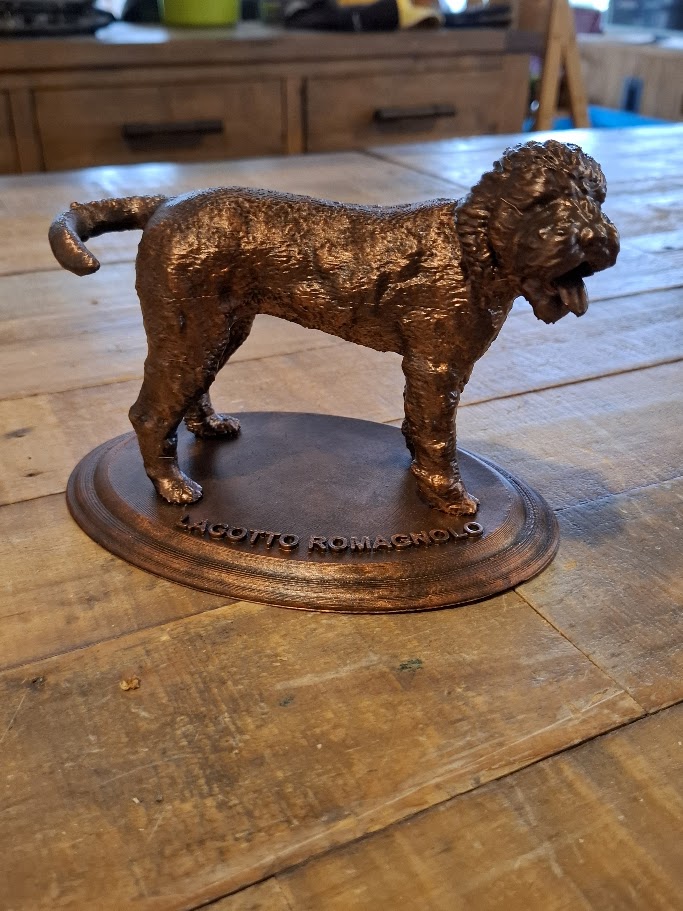 Dog Statuette - Metallic Effect